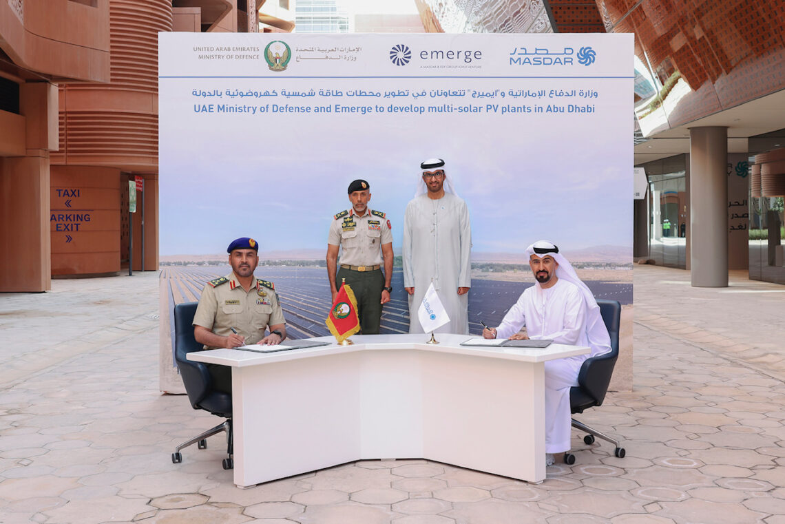UAE Ministry Of Defence And Masdar Sign Partnership Agreement To ...